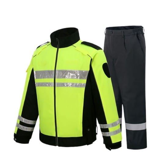 Police Reflective Raincoat Suit